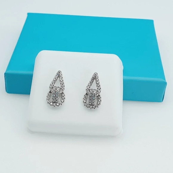 "925 Sterling Silver CZ Beautiful Earrings for Women, 1USPAR4201 - Picture 6 of 11